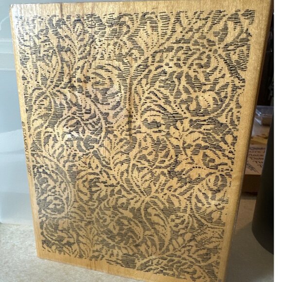 Stampin' Up! Lace XL Background Rubber Stamp 1997 - Picture 1 of 2